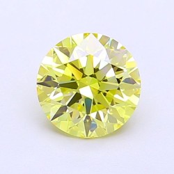 Diament laboratoryjny o barwie fantazyjnej szlif okrągły, 1.02ct, VVS2, Fancy Vivid Yellow, IGI LG720546929