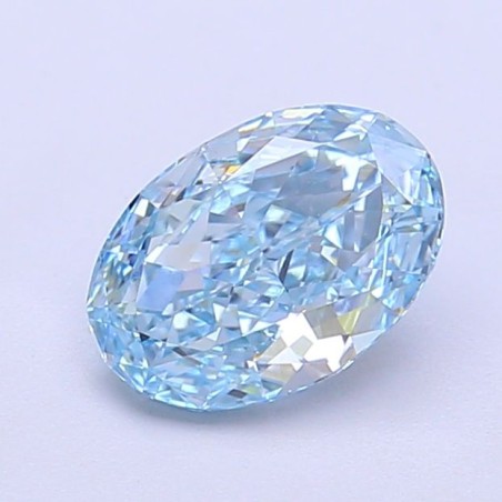 Diament laboratoryjny o barwie fantazyjnej szlif owalny, 1.11ct, VVS2, Fancy Vivid Blue, IGI LG720546962
