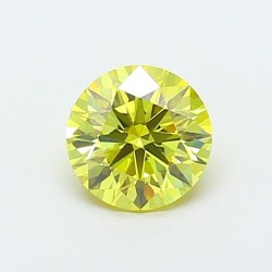 Diament laboratoryjny o barwie fantazyjnej szlif okrągły, 1.08ct, VVS2, Fancy Vivid Yellow, IGI LG720546974