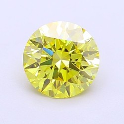 Diament laboratoryjny o barwie fantazyjnej szlif okrągły, 1.1ct, VVS2, Fancy Intense Yellow, IGI LG720546980