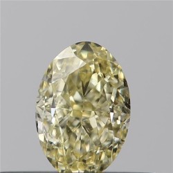 Diament o barwie fantazyjnej szlif owalny, 0.4ct, VS1, Fancy Yellow, GIA 2456202231