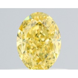 Diament o barwie fantazyjnej szlif owalny, 0.5ct, VVS2, Fancy Intense Yellow, GIA 6505832820