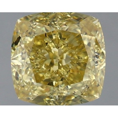 Diament o barwie fantazyjnej szlif poduszkowy modyfikowany, 1.41ct, VS2, Yellow, GIA 7538193387