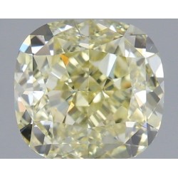 Diament o barwie fantazyjnej szlif poduszkowy modyfikowany, 1.51ct, SI1, Fancy Light Yellow, GIA 6322995649