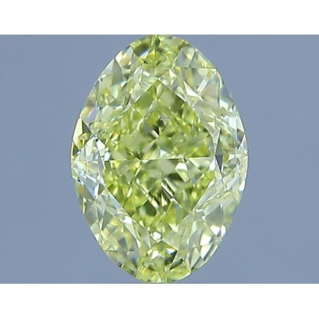 Diament o barwie fantazyjnej szlif owalny, 1ct, VVS1, Fancy Yellow, GIA 5232750363