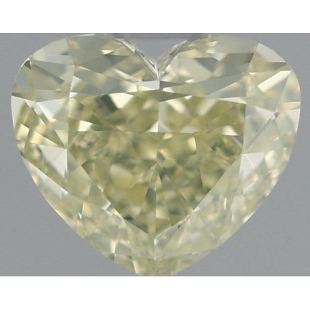 Diament o barwie fantazyjnej serce, 0.66ct, VS1, Fancy Light Greenish Yellow, GIA 6505782066
