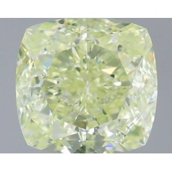 Diament o barwie fantazyjnej szlif poduszkowy brylantowy, 0.8ct, VS2, Fancy Yellow Green, GIA 2528248754
