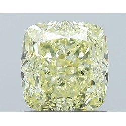 Diament o barwie fantazyjnej szlif poduszkowy modyfikowany, 1.06ct, VVS2, Fancy Yellow, GIA 2534386774