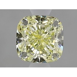 Diament o barwie fantazyjnej szlif poduszkowy brylantowy, 0.82ct, VS1, Fancy Yellowish Yellow, GIA 6525422540