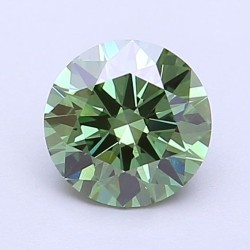 Diament laboratoryjny o barwie fantazyjnej szlif okrągły, 1.01ct, VVS2, Fancy Vivid Green, IGI LG758560253