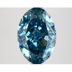 Diament laboratoryjny o barwie fantazyjnej szlif owalny, 2.92ct, VVS2, Fancy Vivid Blue, IGI LG655452001