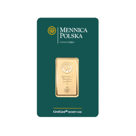 Sztabka Złota 5 gramów Mennica Polska