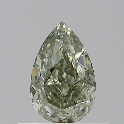 Diament o barwie fantazyjnej szlif gruszkowy, 0.55ct, VS2, Fancy Grayish Yellowish Green, GIA 2231637323