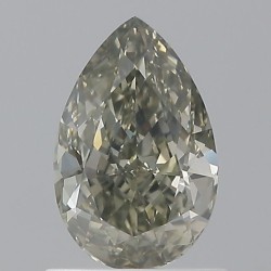 Diament o barwie fantazyjnej szlif gruszkowy, 1.02ct, SI2, Fancy Gray, GIA 5232675251