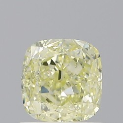 Diament o barwie fantazyjnej szlif poduszkowy modyfikowany, 1.06ct, VS1, Fancy Light Yellow, GIA 2231800006