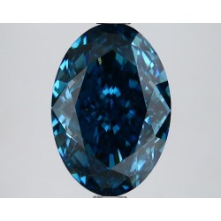 Diament laboratoryjny o barwie fantazyjnej szlif owalny, 2.69ct, VVS2, Fancy Vivid Blue, IGI LG669403693