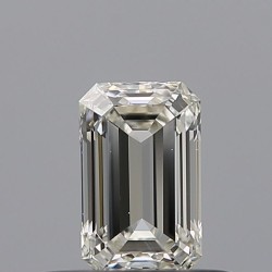 Diament szlif szmaragdowy, 0.4ct, VVS2, H, IGI 757512574