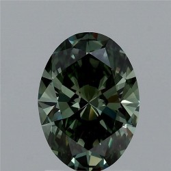 Diament laboratoryjny o barwie fantazyjnej szlif owalny, 1.62ct, VVS2, Fancy Vivid Green, IGI LG711525998