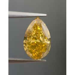 Diament o barwie fantazyjnej szlif gruszkowy, 1.21ct, VS1, Fancy Deep Yellow Brown, GIA 1236437373