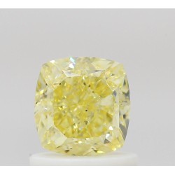 Diament o barwie fantazyjnej szlif poduszkowy brylantowy, 1.03ct, VS2, Fancy Yellow, GIA 6541158777