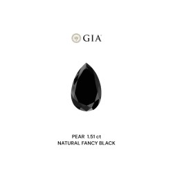 Diament o barwie fantazyjnej szlif gruszkowy, 1.51ct, VVS2, Fancy Black, GIA 1232546622