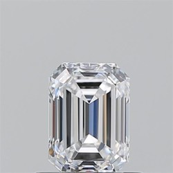 Diament szlif szmaragdowy, 0.7ct, VS1, D, GIA 2527557587