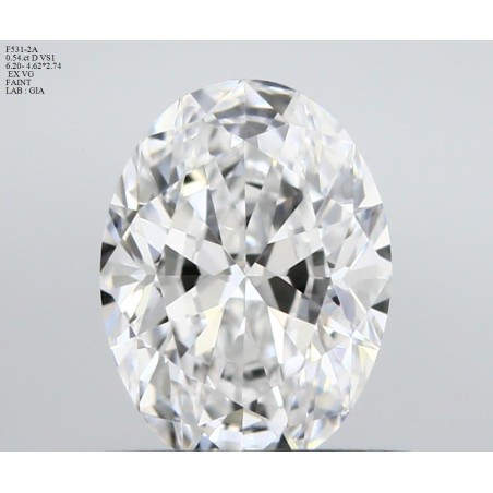Diament szlif owalny, 0.54ct, VS1, D, GIA 3545383414