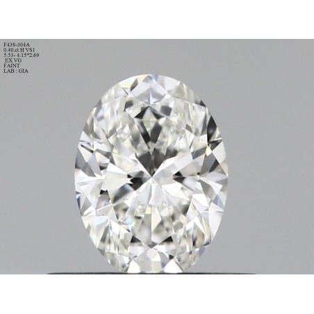 Diament szlif owalny, 0.4ct, VS1, H, GIA 6542383427