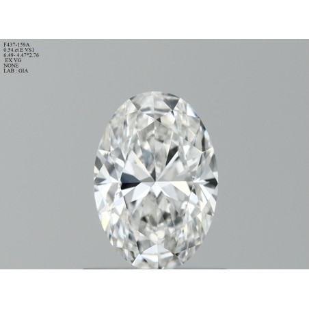 Diament szlif owalny, 0.54ct, VS1, E, GIA 6542383442