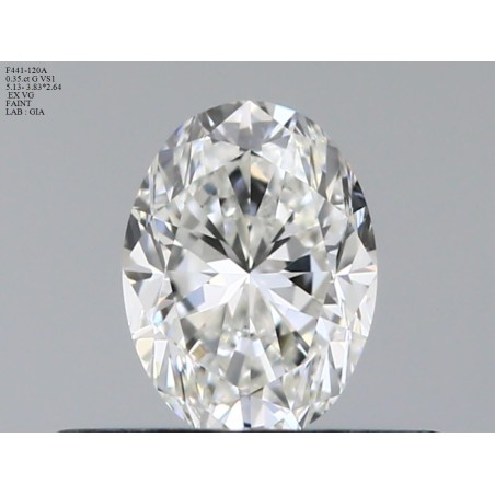 Diament szlif owalny, 0.35ct, VS1, G, GIA 2544383274
