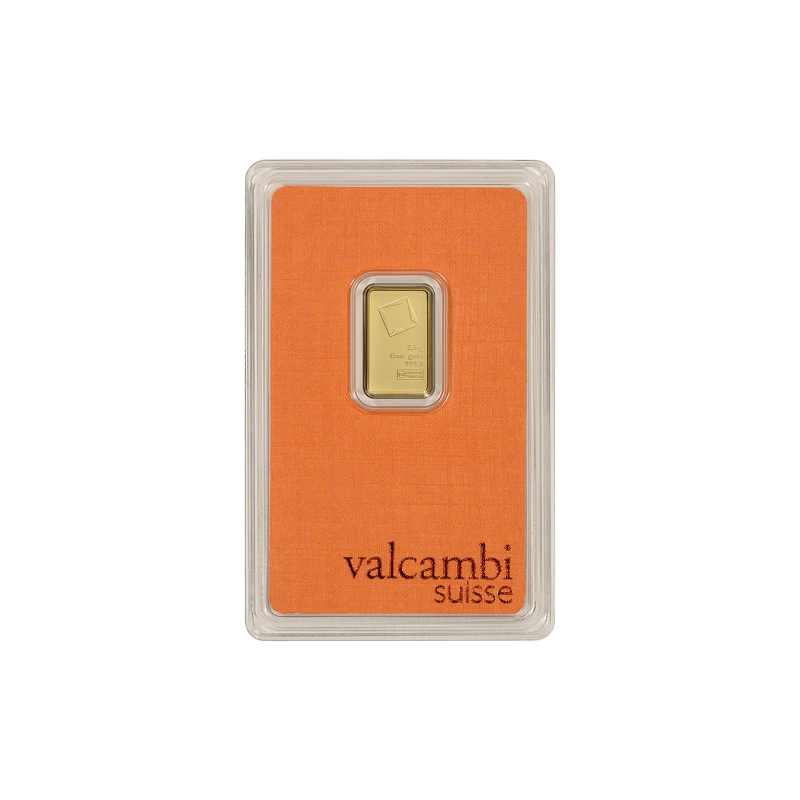 Sztabka złota 2,5 grama VALCAMBI LBMA Sztabka złota 2,5 grama VALCAMBI LBMA