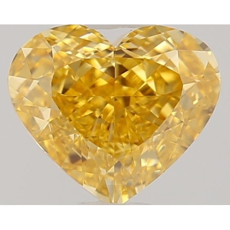 Diament o barwie fantazyjnej serce, 0.72ct, VS1, Fancy Intense Orange Yellow, GIA 2476980098