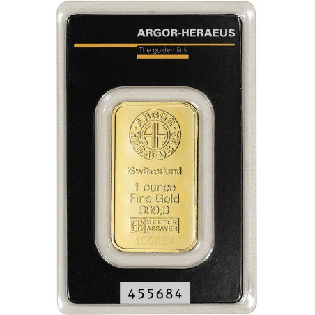 Sztabka Złota 1 uncja ARGOR - HERAEUS LBMA