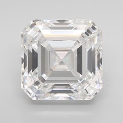 Diament laboratoryjny asscher, 2ct, IF, D, IGI LG715527268