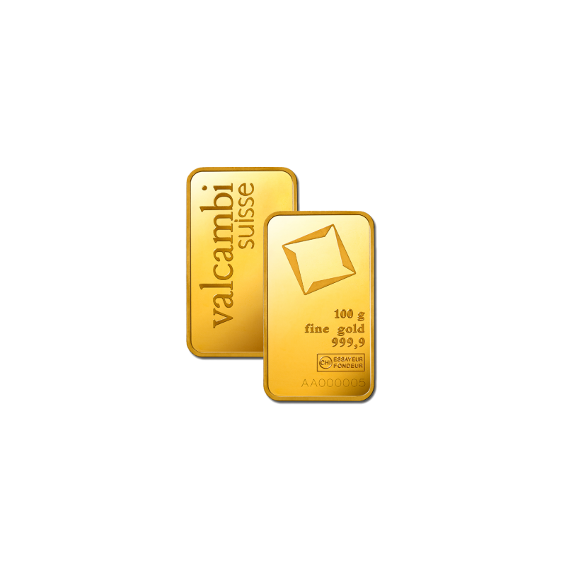 Sztabka Złota 100 gramów VALCAMBI LBMA - bita