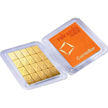 Sztabka złota 20 gramów VALCAMBI LBMA Combibar