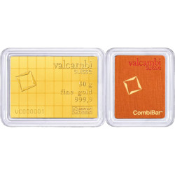 Sztabka złota 50 gramów VALCAMBI LBMA CombiBar
