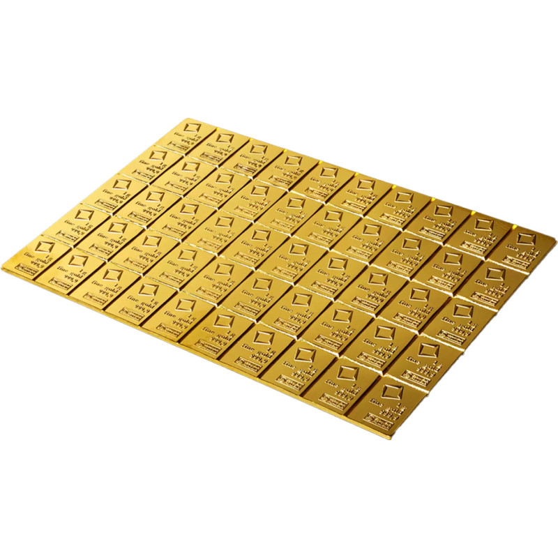 Sztabka złota 50 gramów VALCAMBI LBMA CombiBar Sztabka złota 50 gramów VALCAMBI LBMA CombiBar