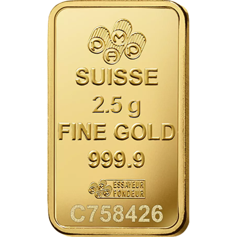 Sztabka Złota 2,5 grama PAMP LBMA Sztabka Złota 2,5 grama PAMP LBMA