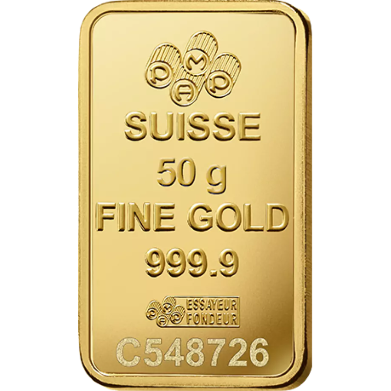 Sztabka Złota 50 gramów PAMP LBMA Sztabka Złota 50 gramów PAMP LBMA