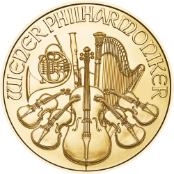 Złota moneta 1 uncja Wiedeński Filharmonik 2023 r