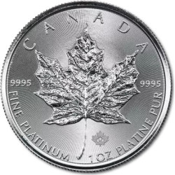 Platynowa moneta 1 uncja liść klonu 2024 r