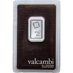 Sztabka platyny 5 gramów VALCAMBI