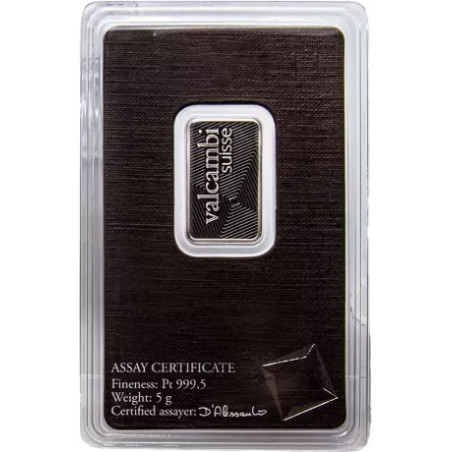 Sztabka platyny 5 gramów VALCAMBI
