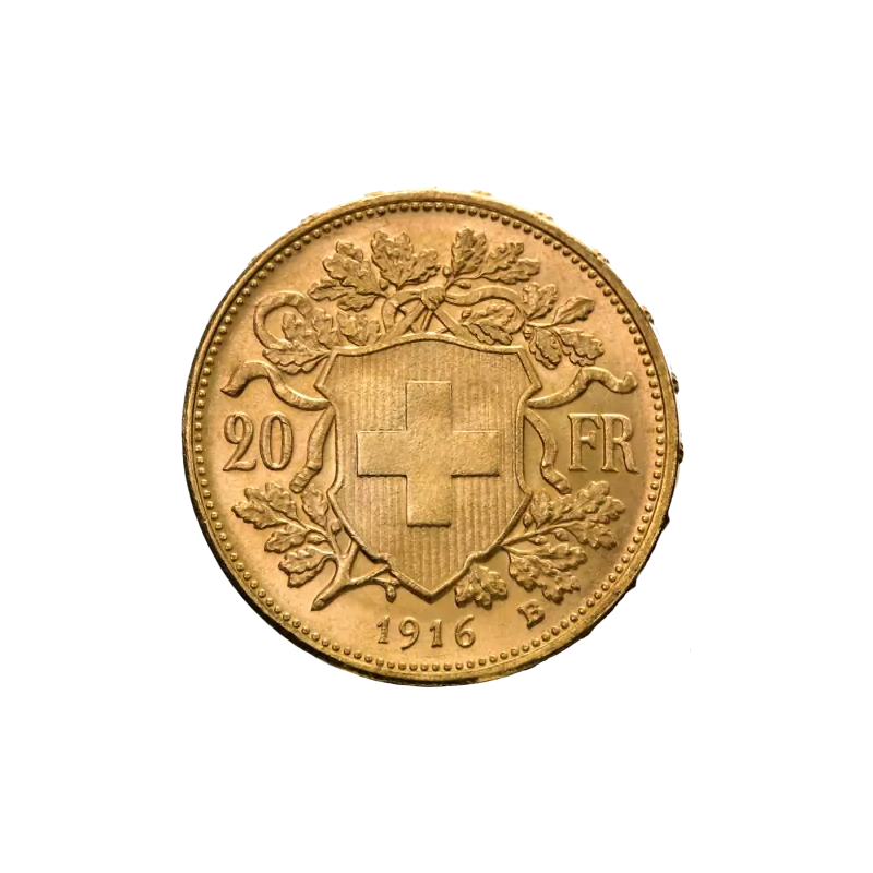 Złota moneta 20 Franków Helvetia Szwajcaria Au. 900 Złota moneta 20 Franków Helvetia Szwajcaria Au. 900