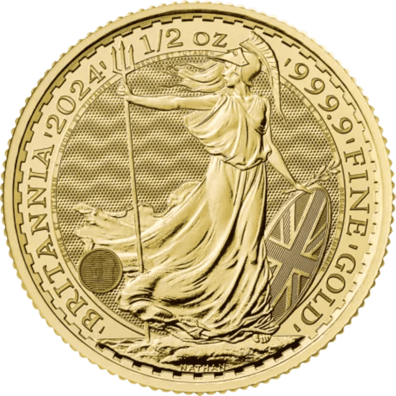 Złota moneta 1/2 uncji Britannia różne roczniki